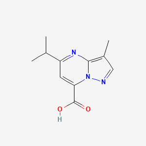 molecular formula C11H13N3O2 B7951673 5-Isopropyl-3-methylpyrazolo[1,5-a]pyrimidine-7-carboxylic acid CAS No. 1443279-67-1