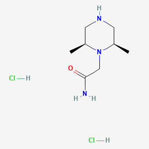 2-[(2R,6S)-2,6-Dimethylpiperazin-1-yl]acetamide dihydrochloride