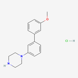 molecular formula C17H21ClN2O B7951710 1-[3-(3-Methoxyphenyl)phenyl]piperazine hydrochloride 