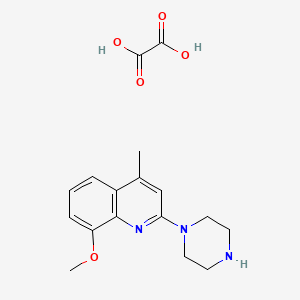 molecular formula C17H21N3O5 B7951716 8-Methoxy-4-methyl-2-piperazin-1-ylquinoline;oxalic acid 