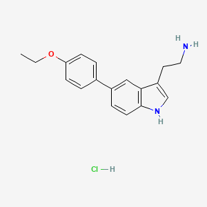 molecular formula C18H21ClN2O B7951732 2-[5-(4-ethoxyphenyl)-1H-indol-3-yl]ethan-1-amine hydrochloride 