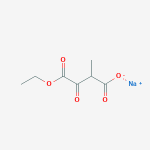 molecular formula C7H9NaO5 B7951758 Sodium;4-ethoxy-2-methyl-3,4-dioxobutanoate 