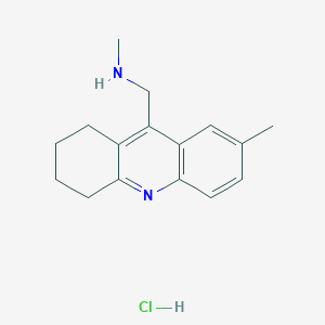 molecular formula C16H21ClN2 B7951763 N-methyl-1-(7-methyl-1,2,3,4-tetrahydroacridin-9-yl)methanamine;hydrochloride 