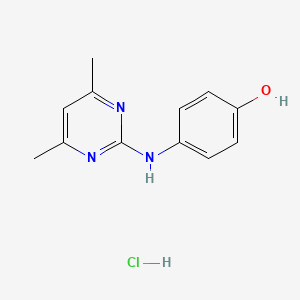 molecular formula C12H14ClN3O B7951771 4-[(4,6-Dimethylpyrimidin-2-yl)amino]phenol;hydrochloride 