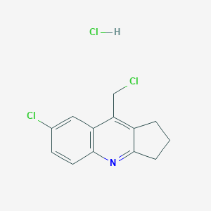 molecular formula C13H12Cl3N B7951862 7-chloro-9-(chloromethyl)-2,3-dihydro-1H-cyclopenta[b]quinoline;hydrochloride 