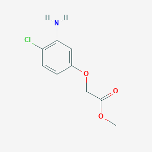 molecular formula C9H10ClNO3 B7951872 Methyl 2-(3-amino-4-chlorophenoxy)acetate 