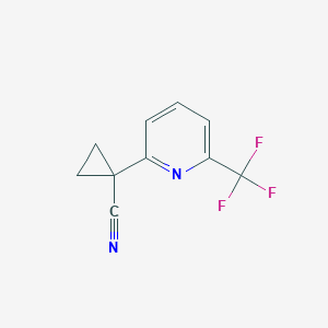 molecular formula C10H7F3N2 B7951905 1-[6-(Trifluoromethyl)-2-pyridyl]cyclopropanecarbonitrile 