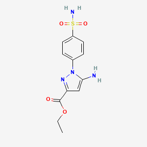 Ethyl 5-amino-1-(4-sulfamoylphenyl)pyrazole-3-carboxylate