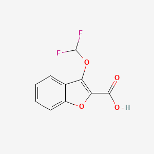 molecular formula C10H6F2O4 B7951976 3-(Difluoromethoxy)benzofuran-2-carboxylic acid 