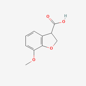 molecular formula C10H10O4 B7951984 7-Methoxy-2,3-dihydrobenzofuran-3-carboxylic acid 