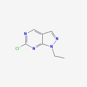 molecular formula C7H7ClN4 B7951992 6-Chloro-1-ethyl-1H-pyrazolo[3,4-d]pyrimidine 
