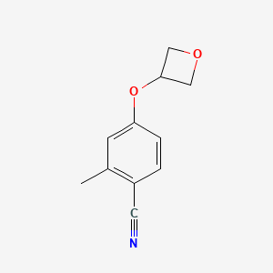 molecular formula C11H11NO2 B7952037 2-Methyl-4-(oxetan-3-yloxy)benzonitrile 