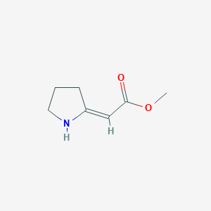 molecular formula C7H11NO2 B7952053 Methyl 2-(pyrrolidin-2-ylidene)acetate 