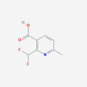 molecular formula C8H7F2NO2 B7952062 2-(Difluoromethyl)-6-methylnicotinic acid 