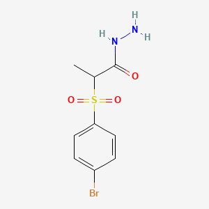 molecular formula C9H11BrN2O3S B7952101 2-(4-Bromobenzenesulfonyl)propionic acid hydrazide, 98% 