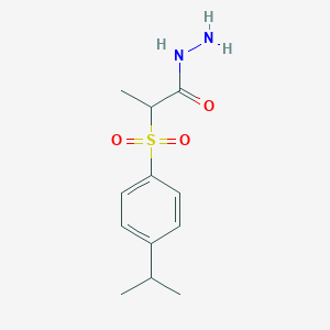 molecular formula C12H18N2O3S B7952106 2-(4-Isopropylbenzenesulfonyl)propionic acid hydrazide, 98% 