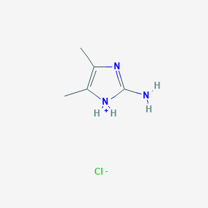 molecular formula C5H10ClN3 B7952138 4,5-dimethyl-1H-imidazol-1-ium-2-amine;chloride 