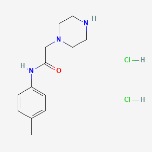 molecular formula C13H21Cl2N3O B7952175 1-Piperazineacetamide, n-(4-methylphenyl)-, dihydrochloride 