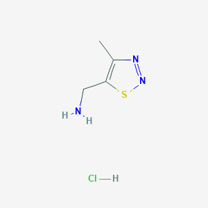 molecular formula C4H8ClN3S B7952210 (4-Methyl-1,2,3-thiadiazol-5-yl)methanamine hydrochloride 
