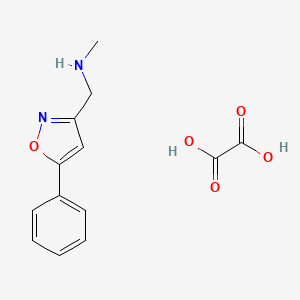 molecular formula C13H14N2O5 B7952224 3-isoxazolemethanamine, N-methyl-5-phenyl-, ethanedioate (1:1) 