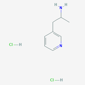 molecular formula C8H14Cl2N2 B7952225 1-Methyl-2-pyridin-3-YL-ethylamine dihydrochloride 
