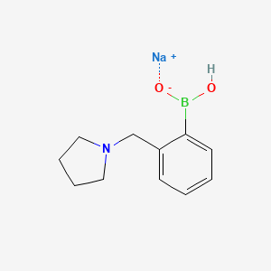 molecular formula C11H15BNNaO2 B7952259 Sodium;hydroxy-[2-(pyrrolidin-1-ylmethyl)phenyl]borinate 
