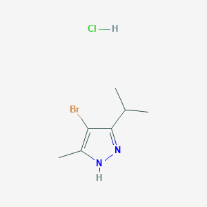 molecular formula C7H12BrClN2 B7952330 4-Bromo-5-isopropyl-3-methyl-1H-pyrazole hydrochloride 