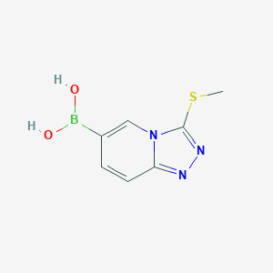 molecular formula C7H8BN3O2S B7952346 [3-(Methylsulfanyl)-[1,2,4]triazolo[4,3-a]pyridin-6-yl]boronic acid 