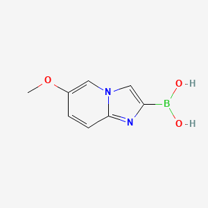 molecular formula C8H9BN2O3 B7952348 {6-Methoxyimidazo[1,2-a]pyridin-2-yl}boronic acid 