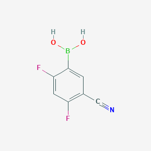 molecular formula C7H4BF2NO2 B7952357 (5-Cyano-2,4-difluorophenyl)boronic acid 