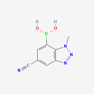 molecular formula C8H7BN4O2 B7952396 (6-Cyano-3-methyl-1,2,3-benzotriazol-4-yl)boronic acid 