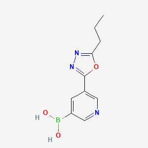 [5-(5-Propyl-1,3,4-oxadiazol-2-yl)pyridin-3-yl]boronic acid