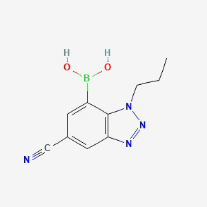molecular formula C10H11BN4O2 B7952408 (6-Cyano-3-propyl-1,2,3-benzotriazol-4-yl)boronic acid 