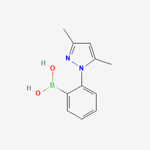 molecular formula C11H13BN2O2 B7952409 [2-(3,5-Dimethylpyrazol-1-yl)phenyl]boronic acid 