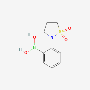 molecular formula C9H12BNO4S B7952414 2-(1,1-Dioxo-1,2-thiazolidin-2-yl)phenylboronic acid 