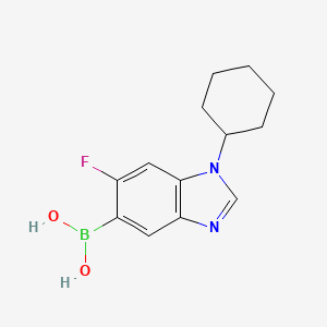 (1-Cyclohexyl-6-fluoro-1,3-benzodiazol-5-yl)boronic acid