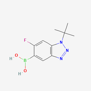 molecular formula C10H13BFN3O2 B7952494 (1-tert-Butyl-6-fluoro-1,2,3-benzotriazol-5-yl)boronic acid 