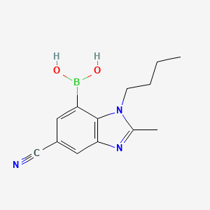 molecular formula C13H16BN3O2 B7952507 (3-Butyl-6-cyano-2-methyl-1,3-benzodiazol-4-yl)boronic acid 