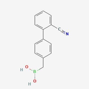 molecular formula C14H12BNO2 B7952521 {[4-(2-Cyanophenyl)phenyl]methyl}boronic acid 