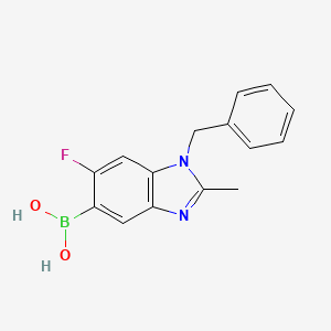 (1-Benzyl-6-fluoro-2-methyl-1,3-benzodiazol-5-yl)boronic acid