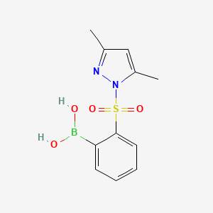 molecular formula C11H13BN2O4S B7952553 [2-(3,5-Dimethylpyrazole-1-sulfonyl)phenyl]boronic acid 