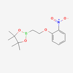 molecular formula C14H20BNO5 B7952637 4,4,5,5-Tetramethyl-2-[2-(2-nitrophenoxy)ethyl]-1,3,2-dioxaborolane 
