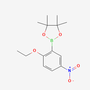 molecular formula C14H20BNO5 B7952696 2-(2-Ethoxy-5-nitrophenyl)-4,4,5,5-tetramethyl-1,3,2-dioxaborolane 