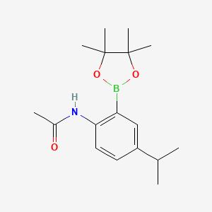 molecular formula C17H26BNO3 B7952720 N-[4-Isopropyl-2-(tetramethyl-1,3,2-dioxaborolan-2-yl)phenyl]acetamide 
