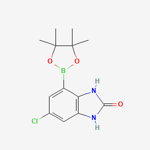 molecular formula C13H16BClN2O3 B7952836 6-Chloro-4-(tetramethyl-1,3,2-dioxaborolan-2-yl)-2,3-dihydro-1h-1,3-benzodiazol-2-one 