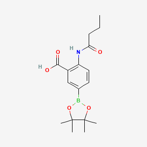 2-Butanamido-5-(tetramethyl-1,3,2-dioxaborolan-2-yl)benzoic acid