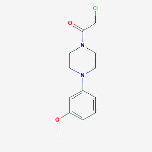 molecular formula C13H17ClN2O2 B079529 2-Chloro-1-(4-(3-methoxyphenyl)piperazin-1-yl)ethan-1-one CAS No. 165751-24-6