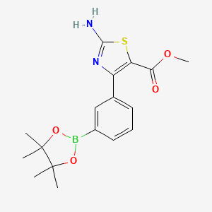 molecular formula C17H21BN2O4S B7952900 Methyl 2-amino-4-[3-(tetramethyl-1,3,2-dioxaborolan-2-yl)phenyl]-1,3-thiazole-5-carboxylate 