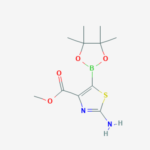 molecular formula C11H17BN2O4S B7952904 Methyl 2-amino-5-(tetramethyl-1,3,2-dioxaborolan-2-yl)-1,3-thiazole-4-carboxylate 