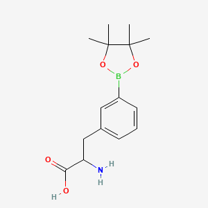 molecular formula C15H22BNO4 B7952927 2-Amino-3-[3-(tetramethyl-1,3,2-dioxaborolan-2-yl)phenyl]propanoic acid 